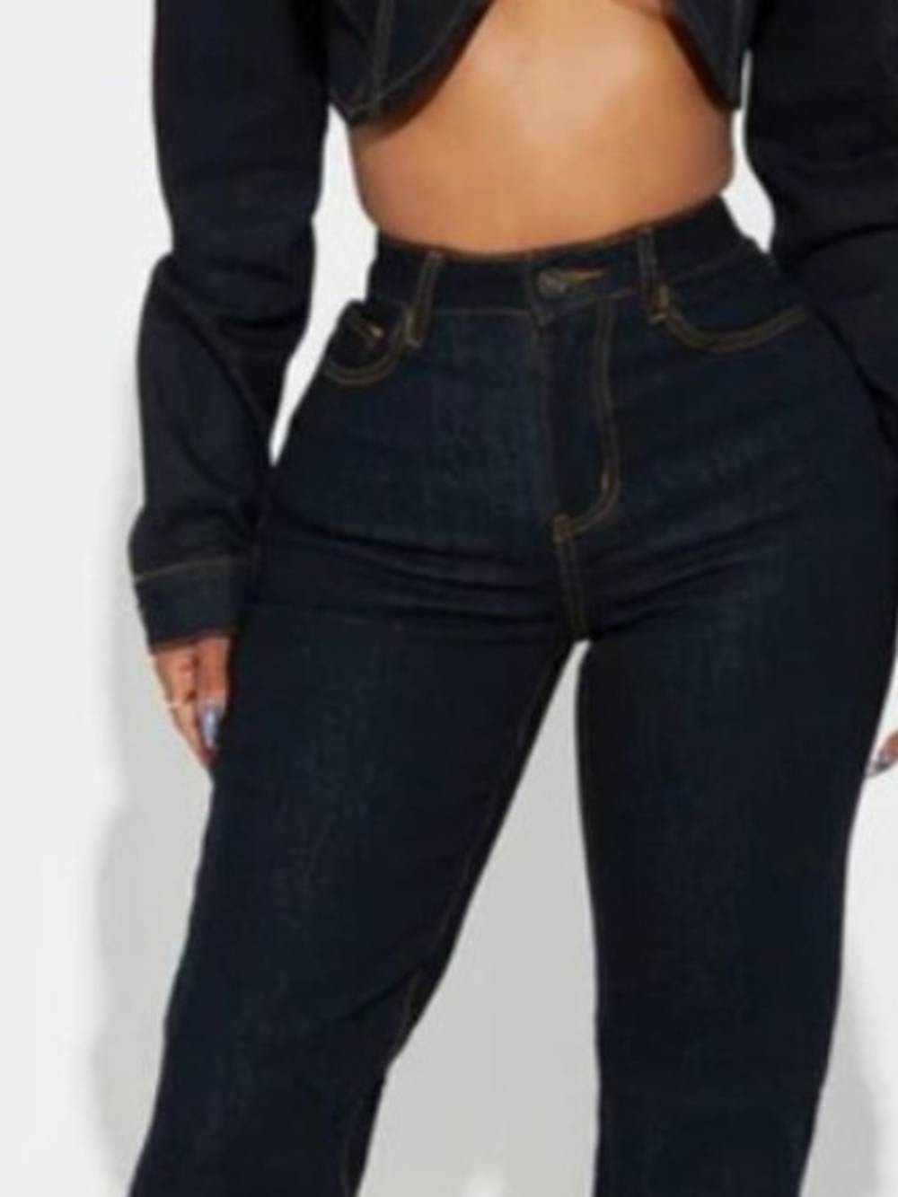 Fashion Nova High-Rise Dark Indigo Jeans